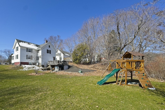 exterior space with a playground