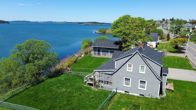 151 Main St, Lubec, ME 04652 - aerial view of property and surrounding area featuring a large body of water