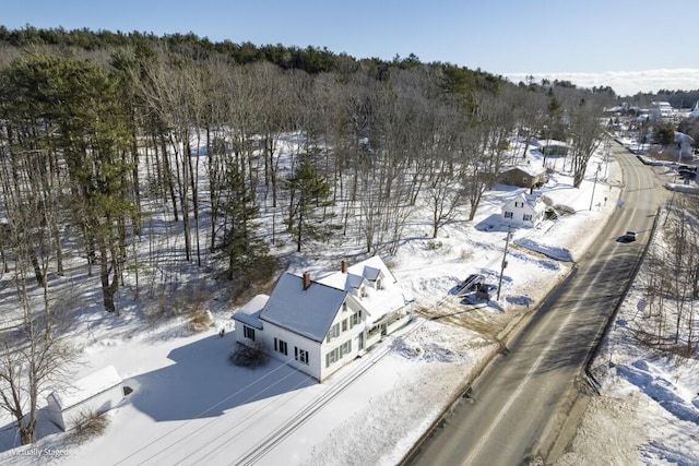 view of snowy aerial view