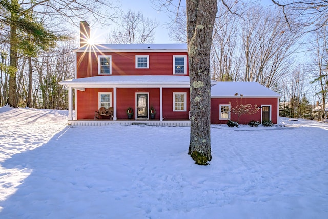 view of front of home featuring a porch