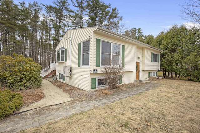 view of home's exterior featuring entry steps
