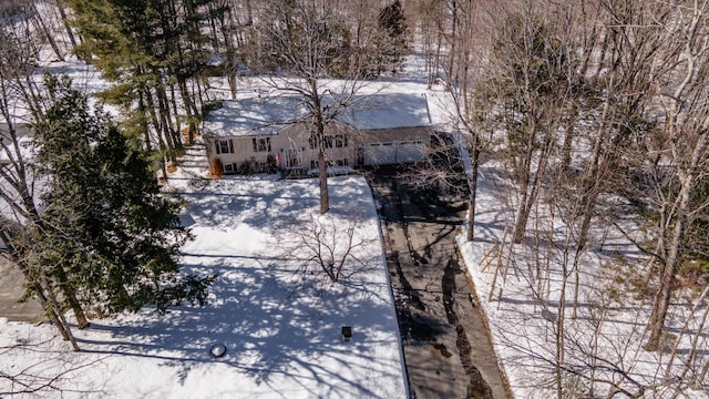 view of snowy aerial view