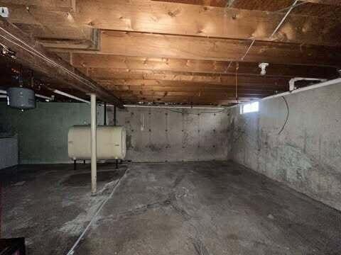 basement with heating fuel