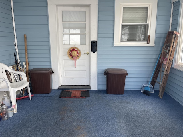 view of doorway to property