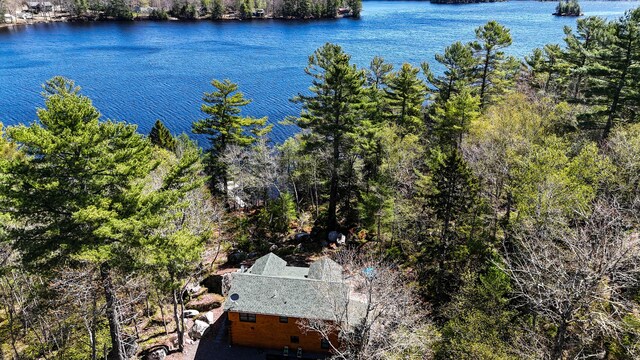 51 Short Point Way, Orland, ME 04472 - view of subject property with a nearby body of water and a heavily wooded area