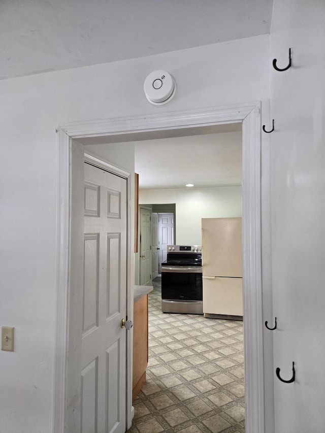 hallway with light floors