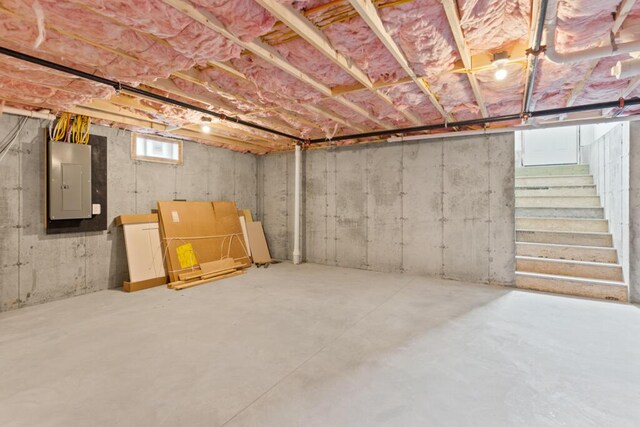7 Parsonage Rd Unit 5, North Yarmouth, ME 04097 - below grade area with stairway and electric panel