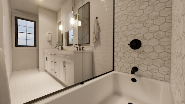 300 N Rd, Yarmouth, ME 04096 - full bath with double vanity and shower / tub combination