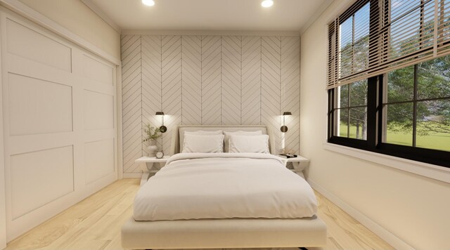 300 N Rd, Yarmouth, ME 04096 - bedroom featuring light wood-style floors and recessed lighting