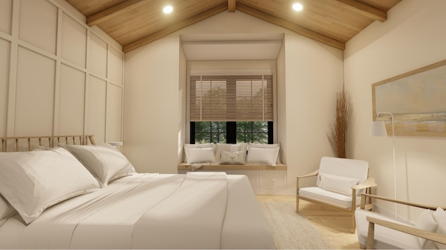 300 N Rd, Yarmouth, ME 04096 - bedroom with recessed lighting, wooden ceiling, and wood finished floors