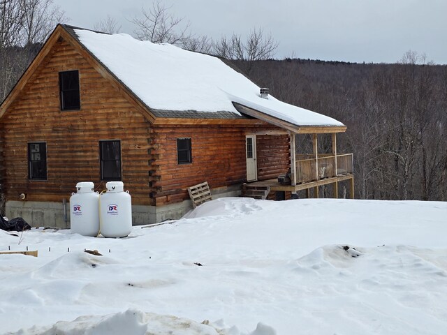 exterior space with log exterior