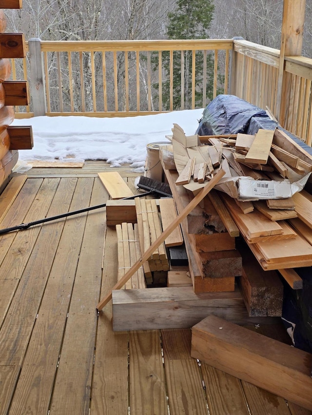 view of wooden terrace