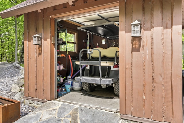 view of storage area