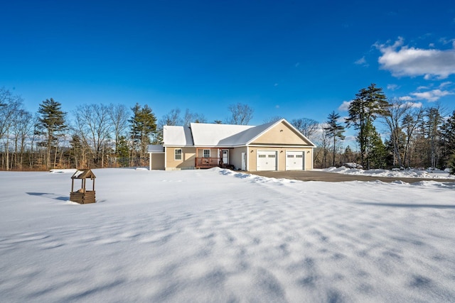 exterior space with an attached garage