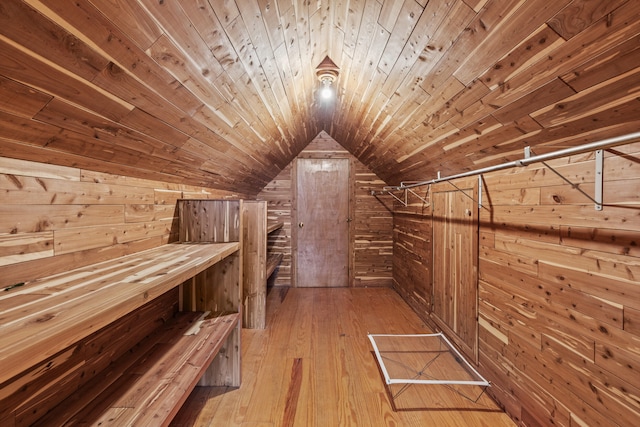 interior space with a sauna