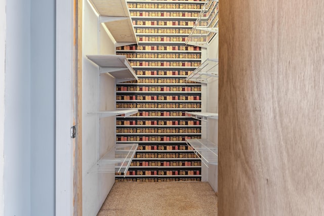 wine area with carpet floors