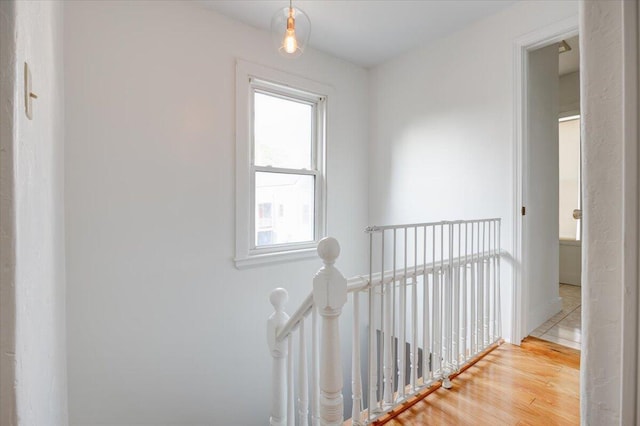 hallway with an upstairs landing