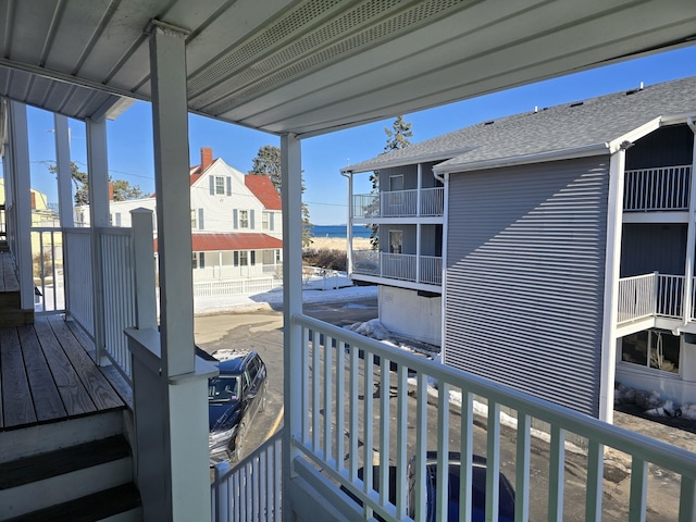 balcony featuring a grill