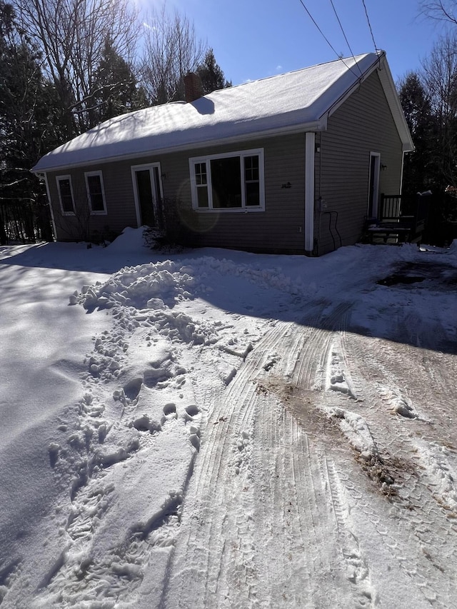 view of single story home