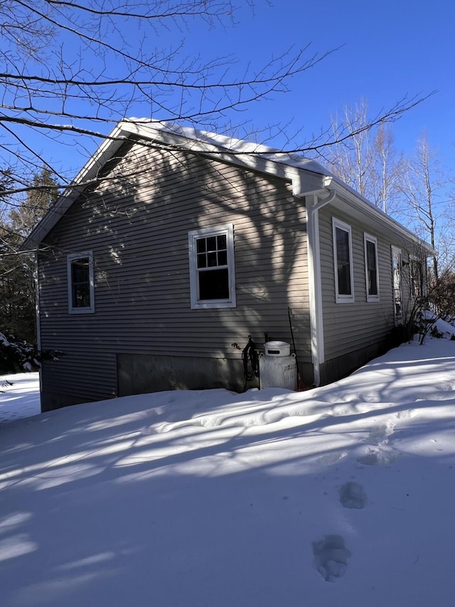 view of snowy exterior