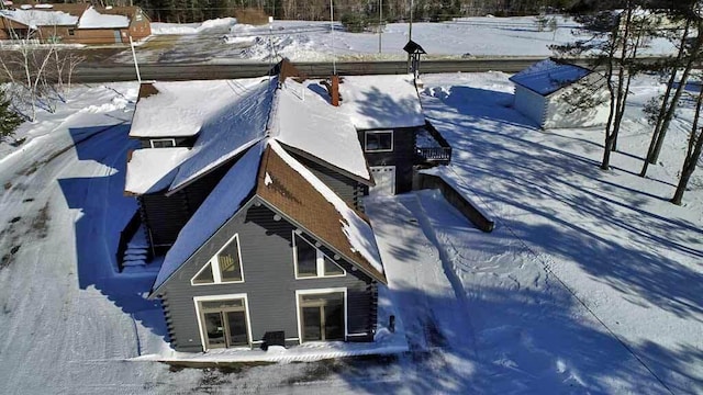 view of snowy aerial view