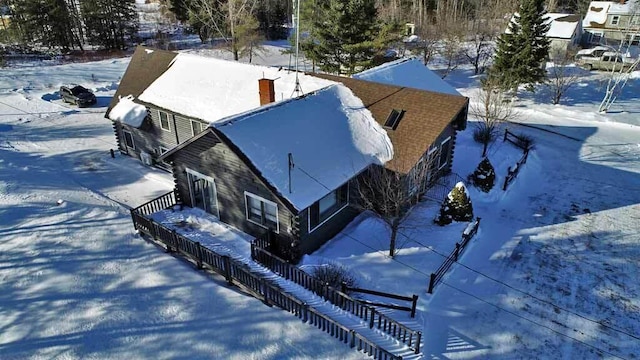 view of snowy aerial view