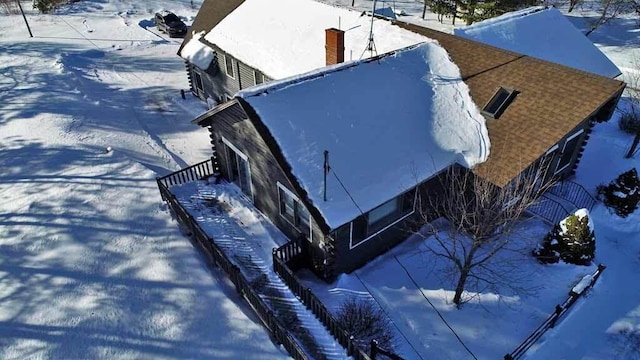 view of snowy aerial view