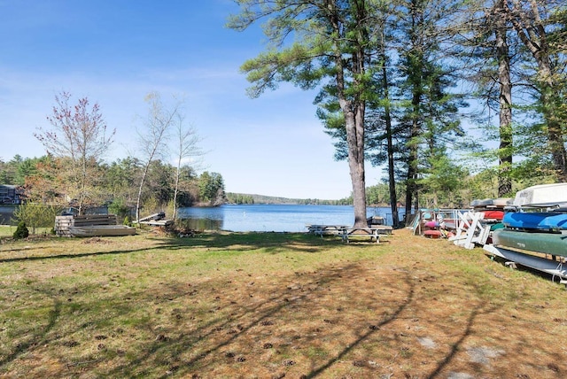 22 Cottage Ln, Raymond, ME 04071 - view of yard featuring a water view