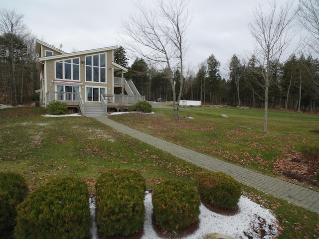 exterior space with stairway