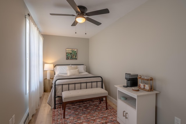 46 Firefly Ln, Bangor, ME 04401 - bedroom featuring light wood-type flooring and ceiling fan