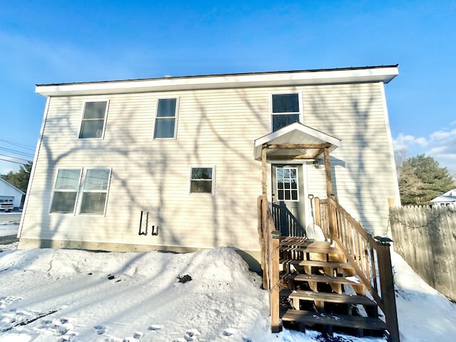 view of front of property with fence