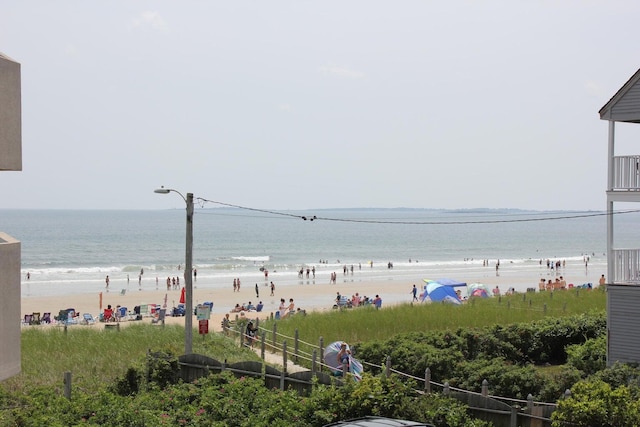 water view featuring a beach view