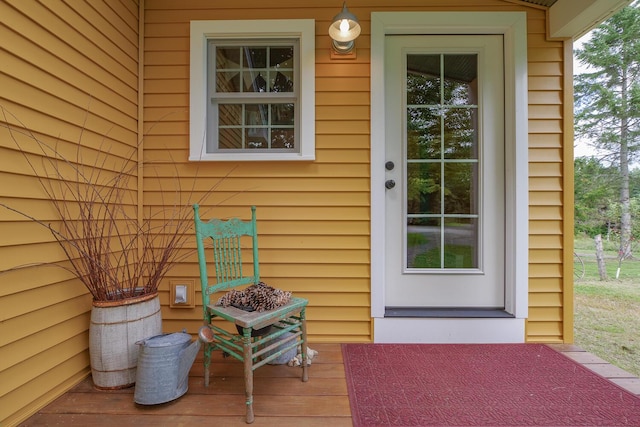 view of doorway to property