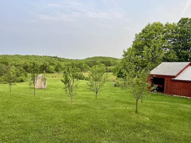 1260 Moosehead Trl, Jackson, ME 04921 - view of grassy yard with a pole building and an outbuilding