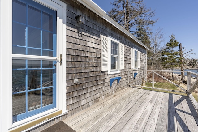 view of wooden deck