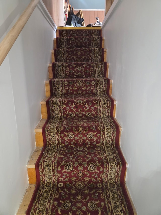51 N Guilford Rd, Monson, ME 04464 - stairs with wood finished floors