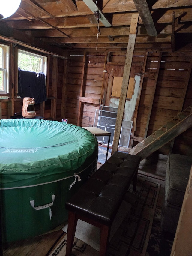51 N Guilford Rd, Monson, ME 04464 - miscellaneous room featuring wooden walls