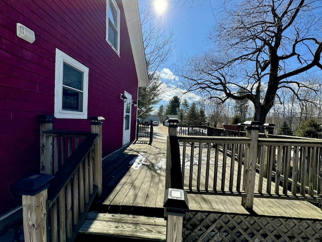 view of wooden deck