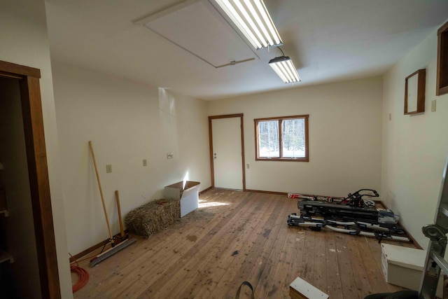 unfurnished room featuring hardwood / wood-style floors