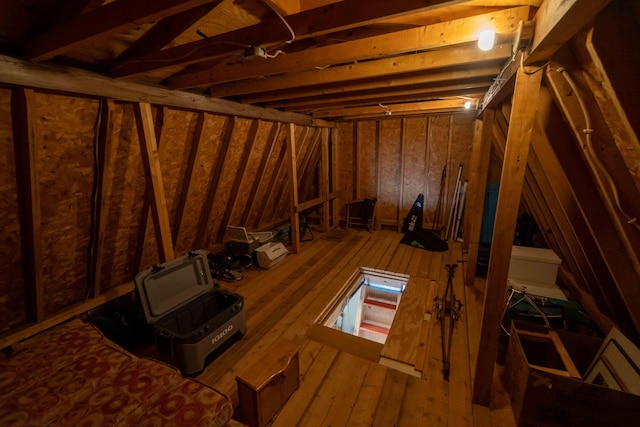 view of attic