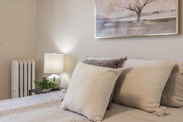 bedroom with radiator