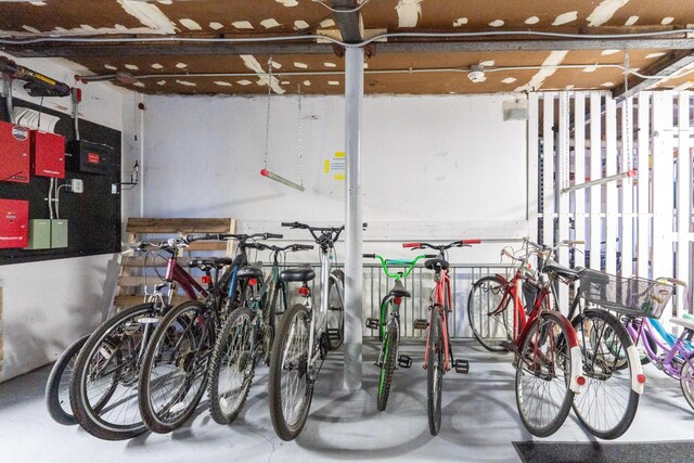 garage featuring bike storage