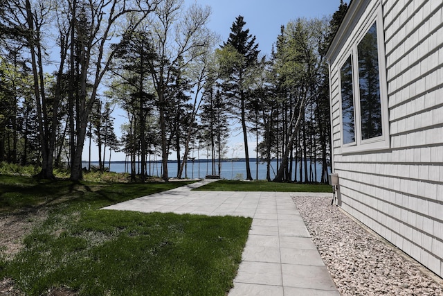 101 Cow Pt, Roque Bluffs, ME 04654 - view of grassy yard featuring a water view