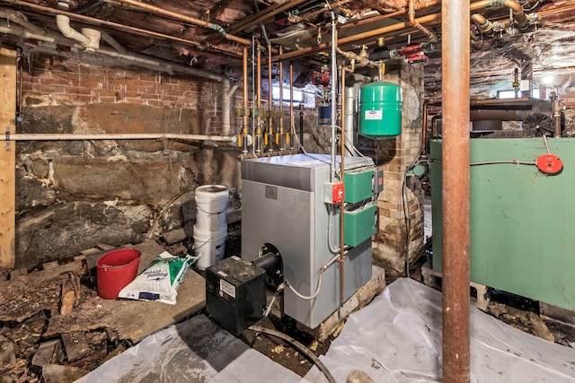 323 Runaround Pond Rd, Durham, ME 04222 - utility room featuring a heating unit