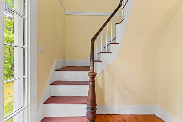 323 Runaround Pond Rd, Durham, ME 04222 - stairway with wood finished floors