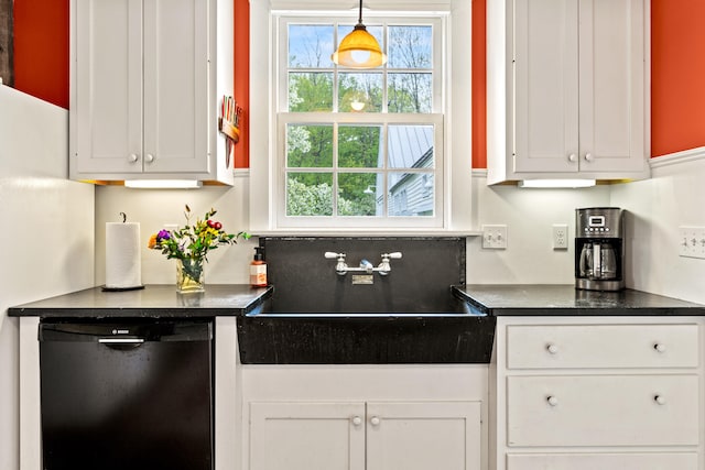 323 Runaround Pond Rd, Durham, ME 04222 - kitchen with dishwasher, dark countertops, and healthy amount of natural light