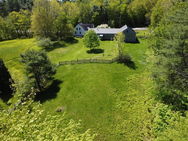 323 Runaround Pond Rd, Durham, ME 04222 - aerial view of sparsely populated area with a heavily wooded area