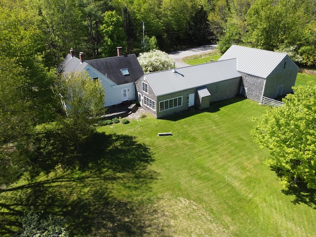 323 Runaround Pond Rd, Durham, ME 04222 - view from above of property featuring a heavily wooded area