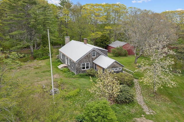 463 Back Meadow Rd, Damariscotta, ME 04543 - aerial view of property and surrounding area