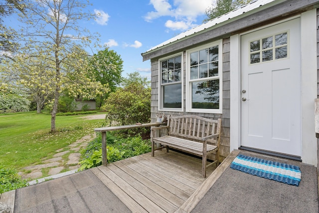 463 Back Meadow Rd, Damariscotta, ME 04543 - deck featuring a yard